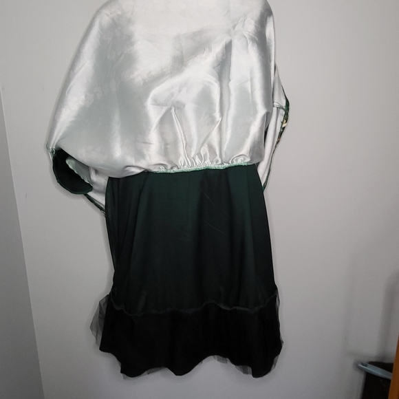 ModCloth Liz Luxe Emerald Floral Fit & Flare Dress XXL NWT Satin Garden Party - Picture 11 of 15